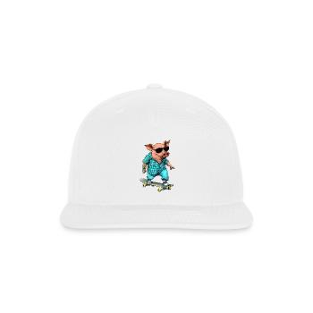 Skater Pig - Sows - Snapback Baseball Cap - white - Front