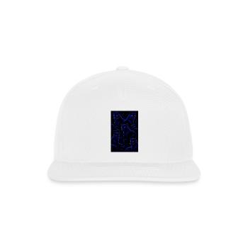 Neon Blue Panther Night - Snapback Baseball Cap - white - Front