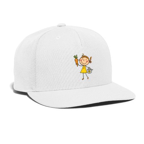 Cartoon Gardening Girl Kids Shirt - Snapback Baseball Cap
