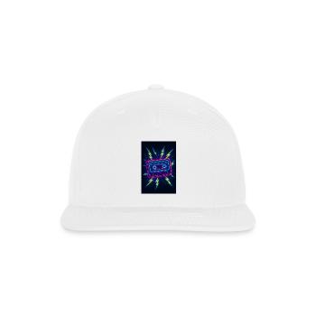 Neon Lightning Cassette - Snapback Baseball Cap - white - Front