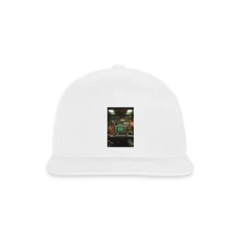 Retro Computer Console Christmas Glow - Snapback Baseball Cap - white - Front