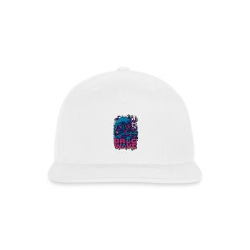 Psychedelic Pill Wave - Snapback Baseball Cap - white - Front