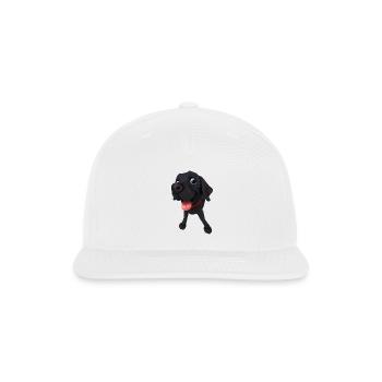Playful Pixel Pup - Snapback Baseball Cap - white - Front