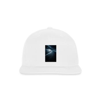Night Track Blur Neon Blue - Snapback Baseball Cap - white - Front