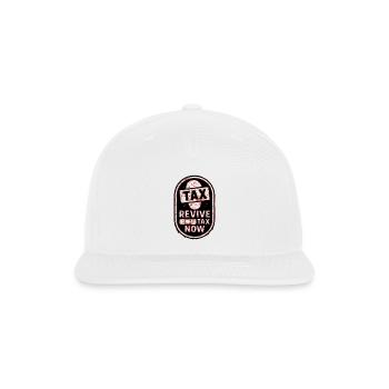 Retro Red Stamp Emblem - Snapback Baseball Cap - white - Front