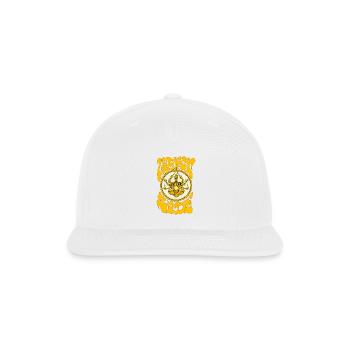 Weed Yogi in Golden Mandala - Snapback Baseball Cap - white - Front