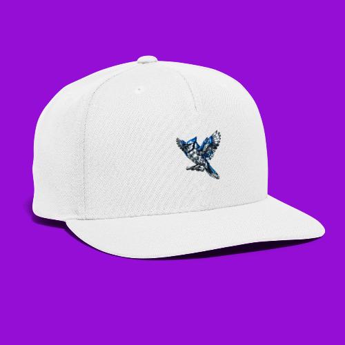 Silver Blue Jay Open Wing Perch - Snapback Baseball Cap