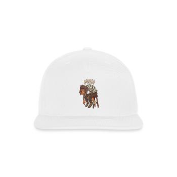 Meh Dog Striped Sweater - Snapback Baseball Cap - white - Front