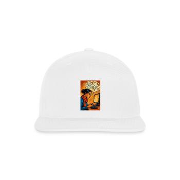 Women Coder Brainstorming at Computer - Snapback Baseball Cap - white - Front