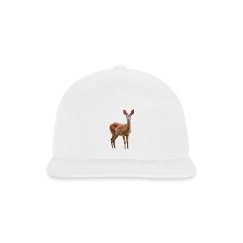 Gentle Fawn in Forest - Snapback Baseball Cap - white - Front