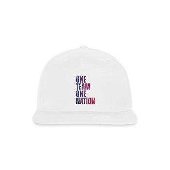One Team One Nation - Snapback Baseball Cap - white - Front