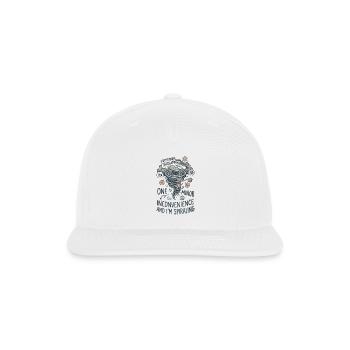 One Minor Inconvenience And I'm Spiraling - Snapback Baseball Cap - white - Front