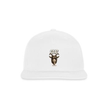 GOAT Dad Fathers Day Tee - Snapback Baseball Cap - white - Front