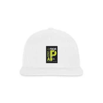 one goal every day every step - Snapback Baseball Cap - white - Front