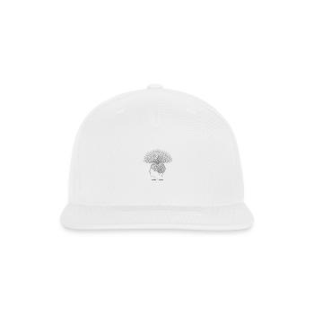 Brain Tree Minimal Line Art - Snapback Baseball Cap - white - Front