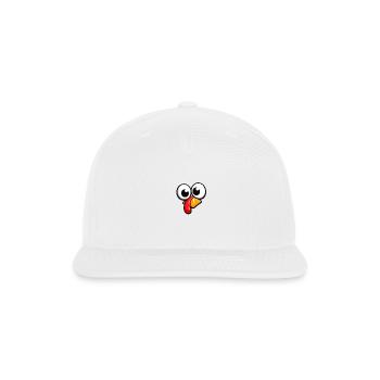 Funny Googly Eyed Turkey - Snapback Baseball Cap - white - Front