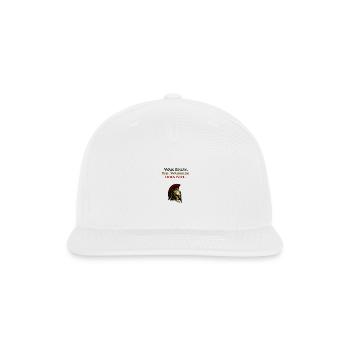 War Ends The Warrior Does Not - Spartan Helmet - Snapback Baseball Cap - white - Front