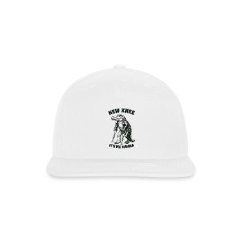 New Knee Its Me Mamma | Knee Surgery Recovery Gift - Snapback Baseball Cap - white - Front