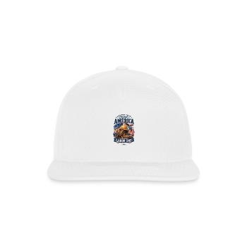 Labor Day 2026 – Hard Work Builds America - Snapback Baseball Cap - white - Front
