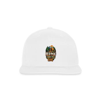 Home is Where I Pitch My Tent - Snapback Baseball Cap - white - Front
