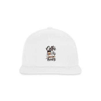 Coffee First-Line Therapy - Snapback Baseball Cap - white - Front