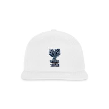 We Not Grow Older, Grow Wiser With Time - Snapback Baseball Cap - white - Front