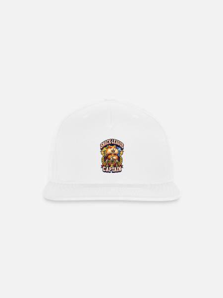 Snack League Captain Hamster - Snapback Baseball Cap - white