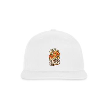 Pizza Is My Love Language - Snapback Baseball Cap - white - Front