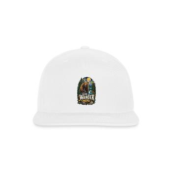 Wander More: Bear Wilderness Adventure - Snapback Baseball Cap - white - Front