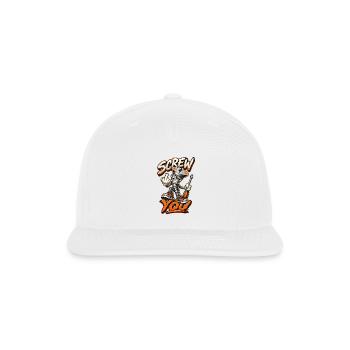 Screw You Funny Sarcastic Hardware Handyman Design - Snapback Baseball Cap - white - Front