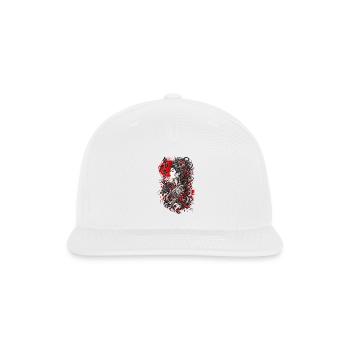 Crimson Dragon Maiden - Snapback Baseball Cap - white - Front