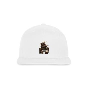 Skeletal Scholar by Candlelight - Snapback Baseball Cap - white - Front