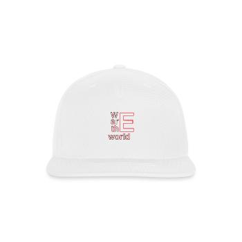 We Are The World - Snapback Baseball Cap - white - Front