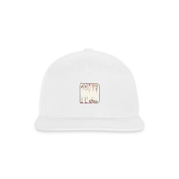 White Loaf Cat - Snapback Baseball Cap - white - Front