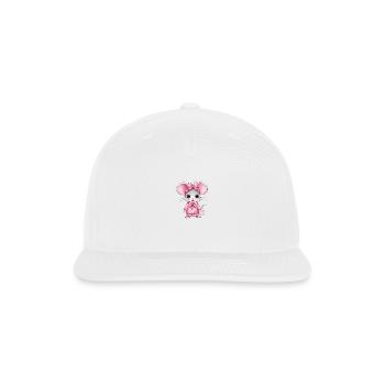 Cute mouse - Snapback Baseball Cap - white - Front