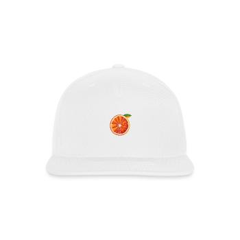 orange slice - Snapback Baseball Cap - white - Front