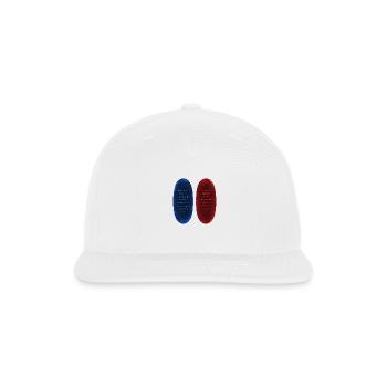 Blue Pill Red Pill - Snapback Baseball Cap - white - Front