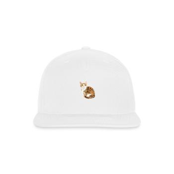 Cute Ginger Tabby Cat - Snapback Baseball Cap - white - Front