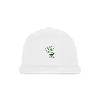 Duck Small Cute Bird Sunglasses Funny Palm Tree - Snapback Baseball Cap - white - Front