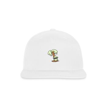 Duck Small Cute Bird Sunglasses Funny Palm Tree - Snapback Baseball Cap - white - Front