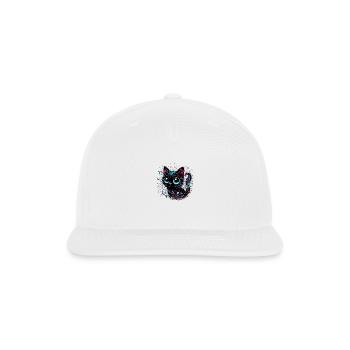 cute black cat 21 Nov - Snapback Baseball Cap - white - Front