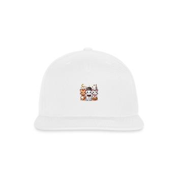 Religious Cat - Snapback Baseball Cap - white - Front