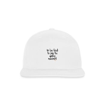 apathy movement - Snapback Baseball Cap - white - Front