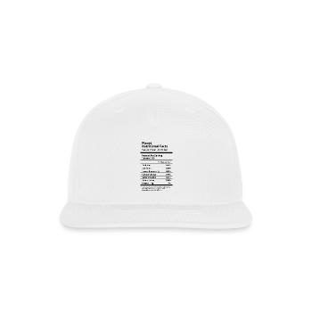 Planet Earth Nutritional Facts - Snapback Baseball Cap - white - Front