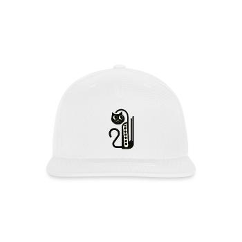 Geometric Whiskers - Snapback Baseball Cap - white - Front