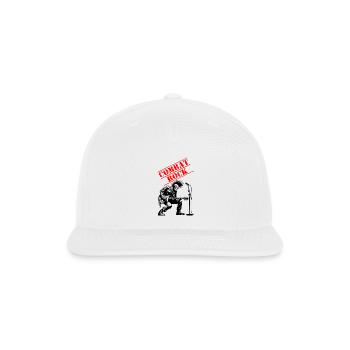 Funny combat rock punk soldier t shirt - Snapback Baseball Cap - white - Front