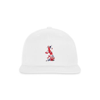 UK Flag in UK Map - Snapback Baseball Cap - white - Front