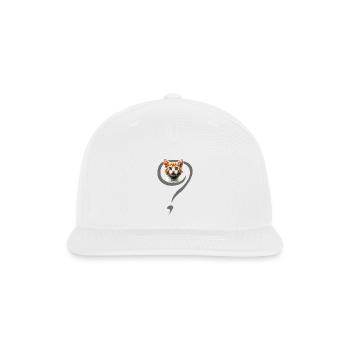 Cute cat, Geo cat, lonely cat, Cat mom, Cat lover - Snapback Baseball Cap - white - Front