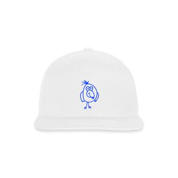 Little budgie parrot small sparrow bird smiling - Snapback Baseball Cap - white - Front
