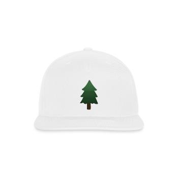 Pine Tree - Snapback Baseball Cap - white - Front